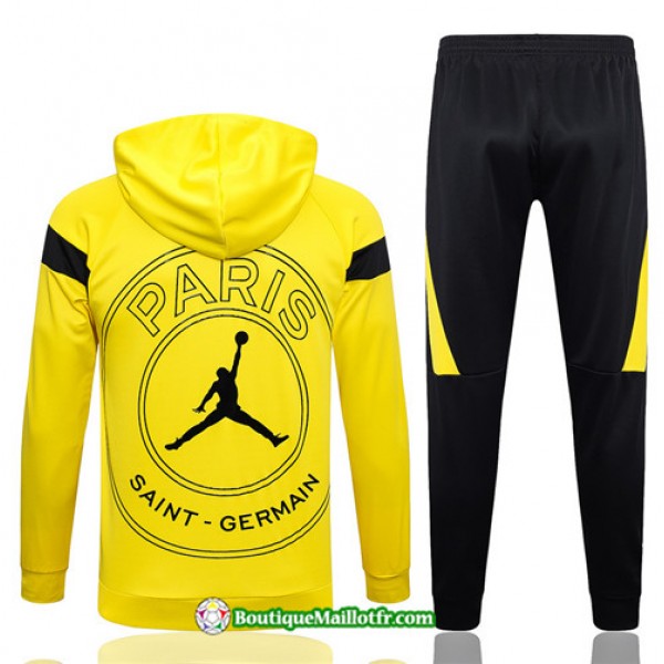 Boutiquemaillotfr 0960 Survetement Paris Saint Germain à Capuche 2023 2024 Jaune