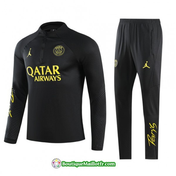 Boutiquemaillotfr 0978 Survetement Paris Saint Germain 2023 2024 Noir