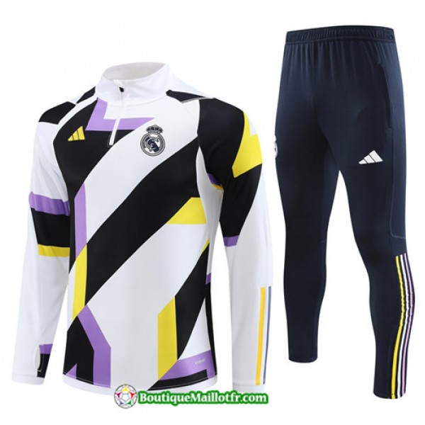 Boutiquemaillotfr 0992 Survetement Real Madrid Enfant 2023 2024 Blanc