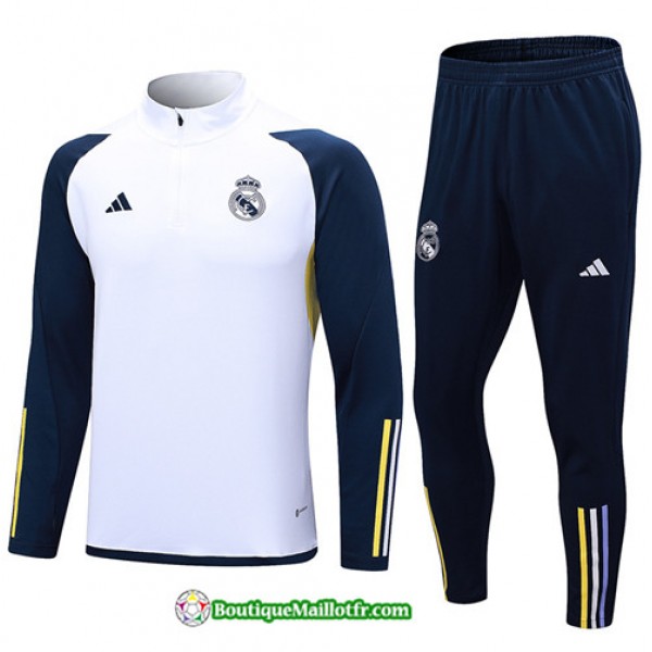 Boutiquemaillotfr 0993 Survetement Real Madrid Enfant 2023 2024 Blanc