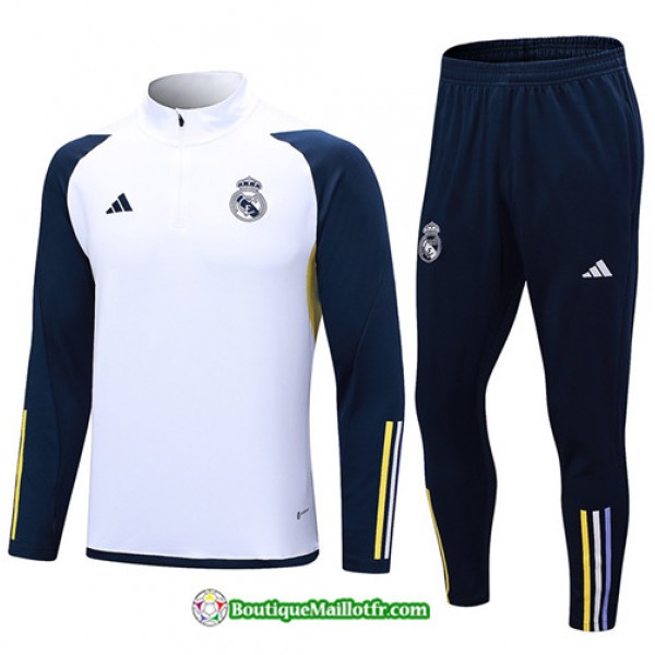 Boutiquemaillotfr 1002 Survetement Real Madrid 2023 2024 Blanc