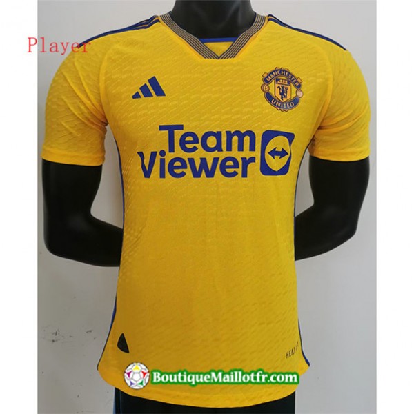 Maillot Manchester United Player 2023 Jaune