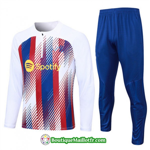 Maillot Survetement Barcelone 2023 Blanc