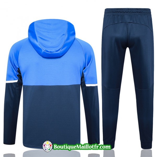 Maillot Veste Survetement Adidas 2023 à Capuche Bleu Marine