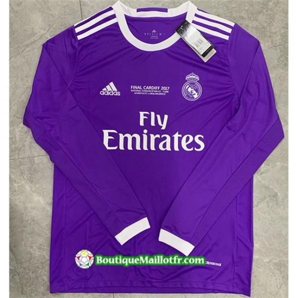 Maillot Real Madrid Retro 2016 17 Exterieur Manche...