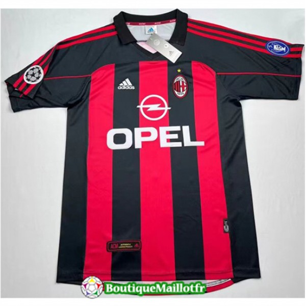 Maillot Ac Milan Retro 2000 01 Domicile