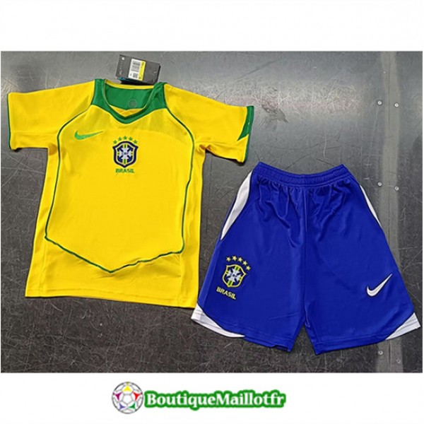 Maillot Bresil Enfant Retro 2004 Domicile