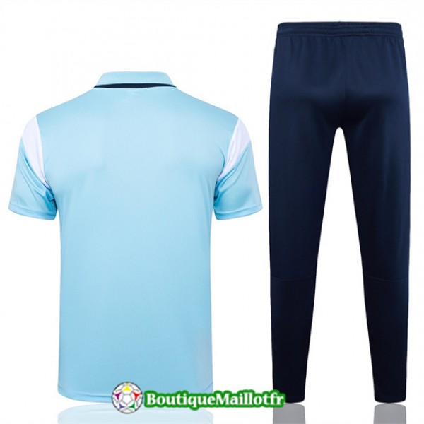 Maillot Kit Entraînement Manchester City Polo Training 2024 2025 Bleu Clair