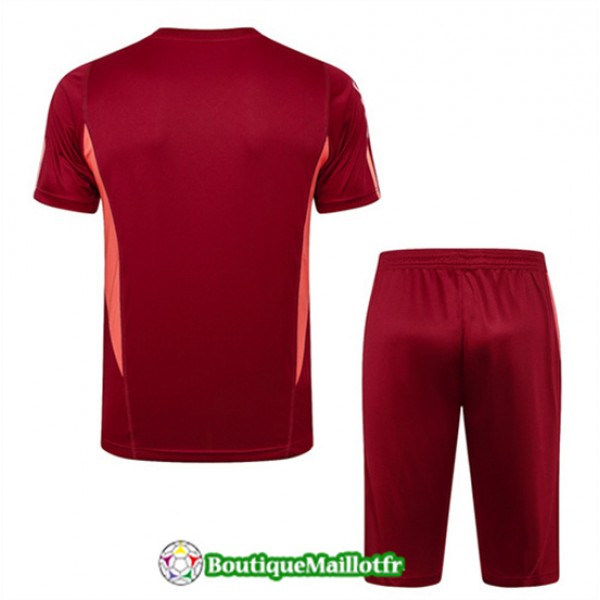 Maillot Kit Entraînement Manchester United 2024 2025 Rouge Bordeaux