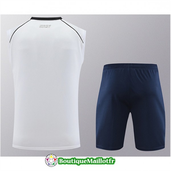 Maillot Kit Entraînement Naples Debardeur 2024 2025 Blanc