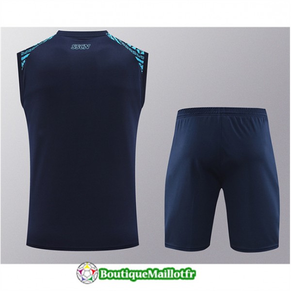 Maillot Kit Entraînement Naples Debardeur 2024 2025 Bleu