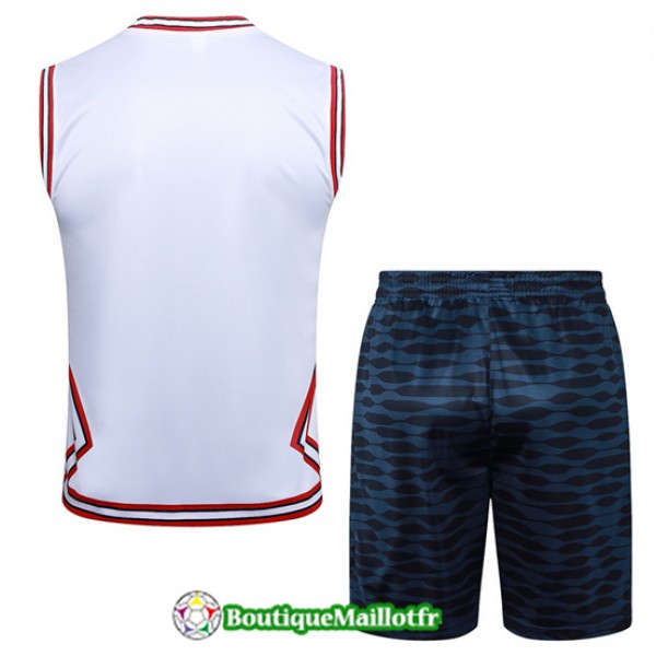 Maillot Kit Entraînement Paris Saint Germain Debardeur 2024 2025 Blanc