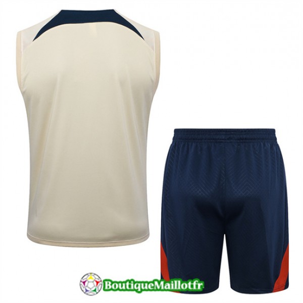 Maillot Kit Entraînement Paris Saint Germain Debardeur 2024 2025 Abricot