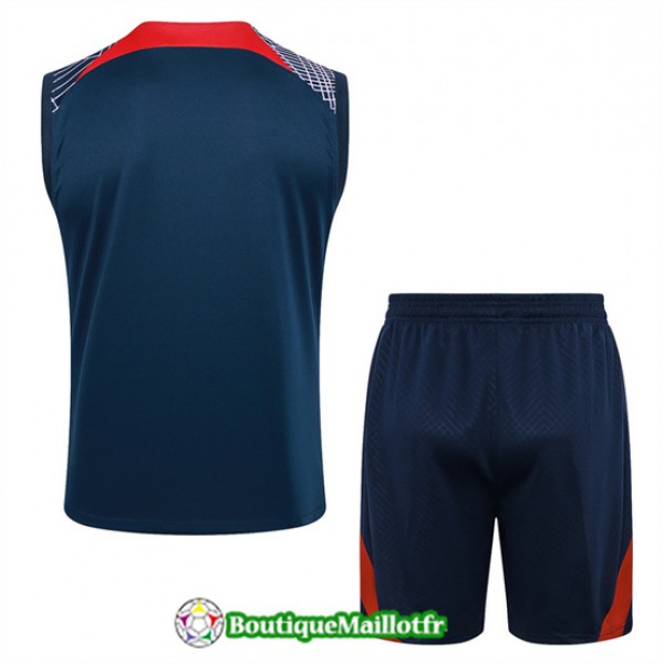 Maillot Kit Entraînement Paris Saint Germain Debardeur 2024 2025 Bleu Royal