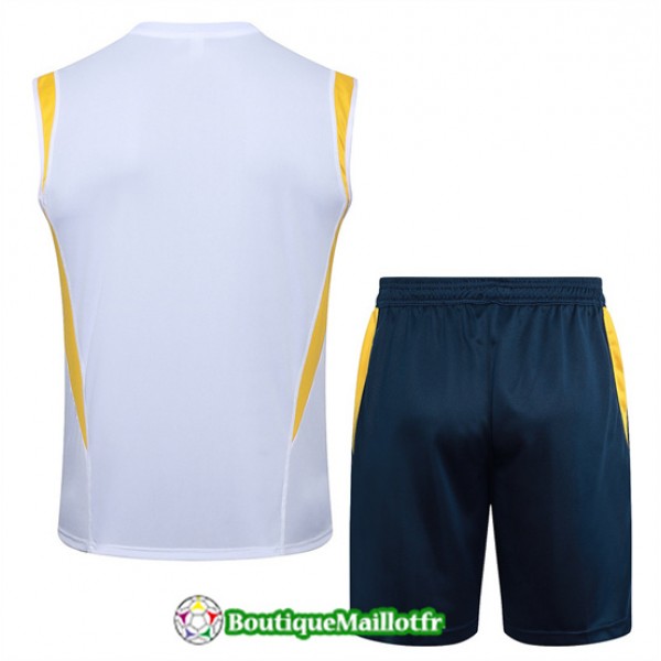 Maillot Kit Entraînement Real Madrid Debardeur 2024 2025 Blanc