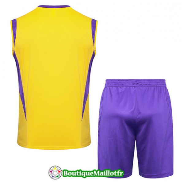 Maillot Kit Entraînement Real Madrid Debardeur 2024 2025 Jaune