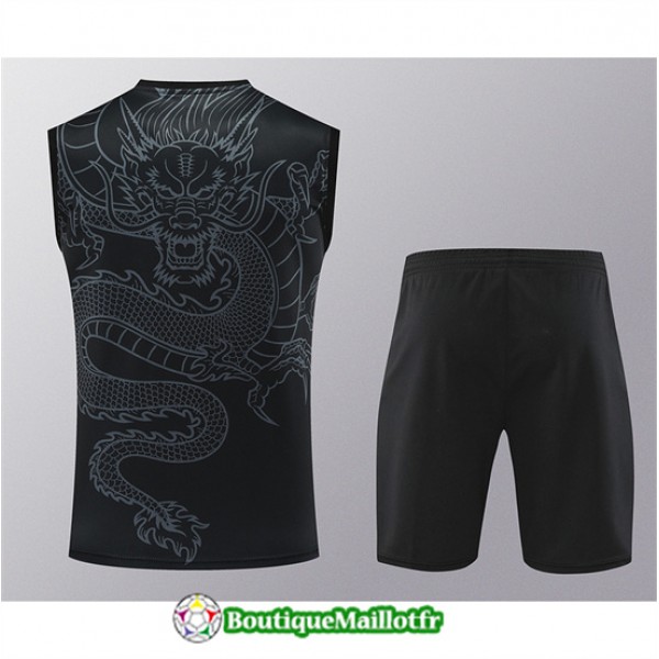 Maillot Kit Entraînement Real Madrid Debardeur 2024 2025 Noir