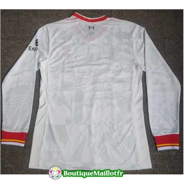 Maillot Liverpool 2024 2025 Blanc Manche Longue