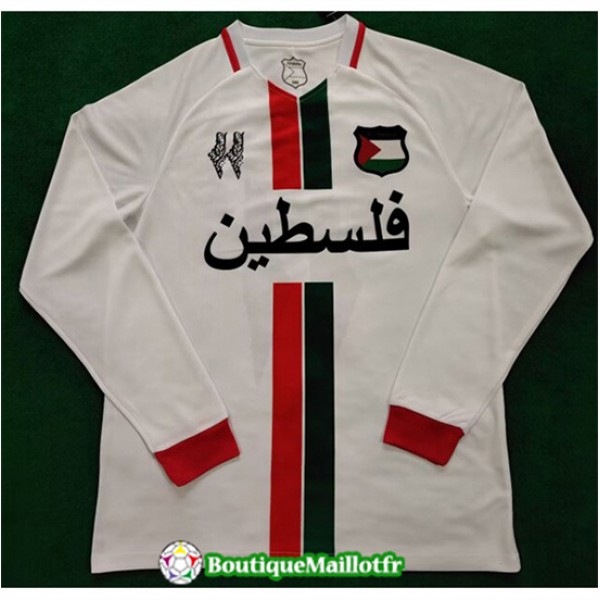 Maillot Palestine 2024 2025 Manche Longue Blanc