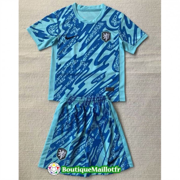 Maillot Pays Bas Enfant 2024 2025 Goalkeeper Bleu