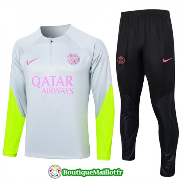 Survetement Paris Saint Germain 2024 2025 Gris Cla...