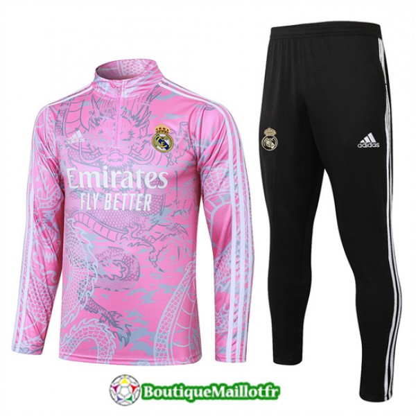 Survetement Real Madrid Enfant 2024 2025 Rose