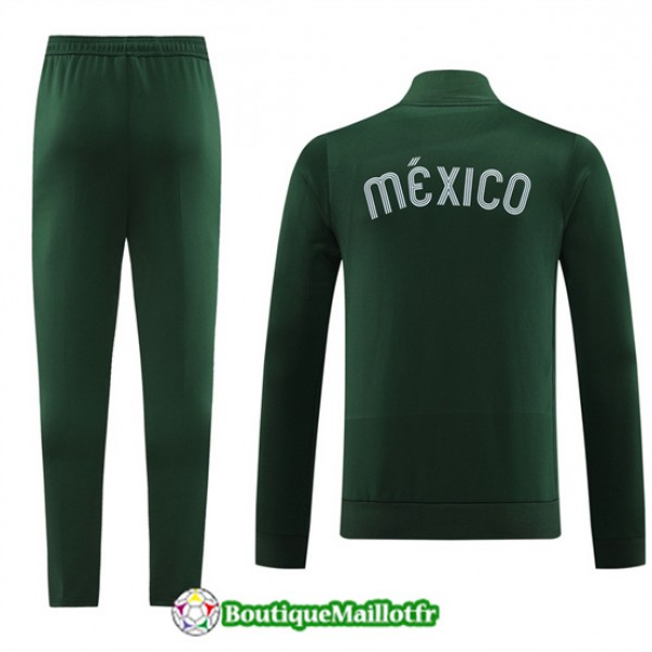 Veste Survetement Mexique 2024 2025 Vert Foncé