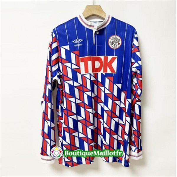 Maillot Ajax Retro 1990 Exterieur Manche Longue