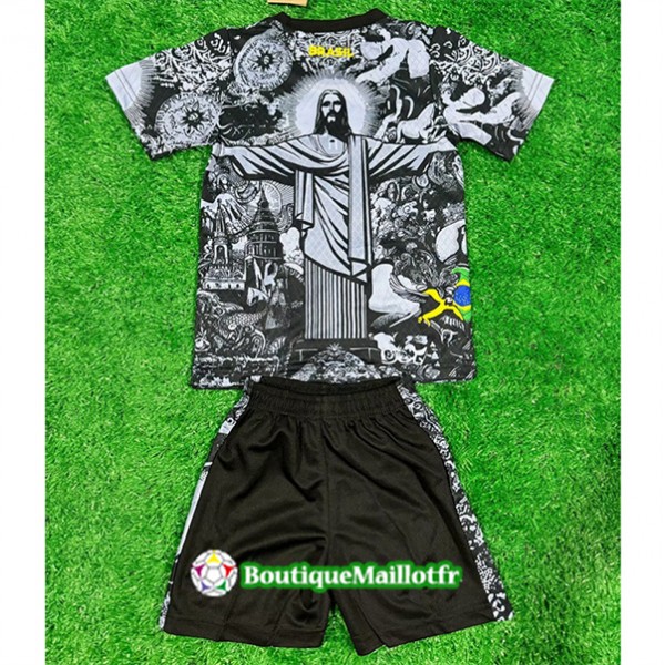 Maillot Bresil Enfant 2024 2025 Noir