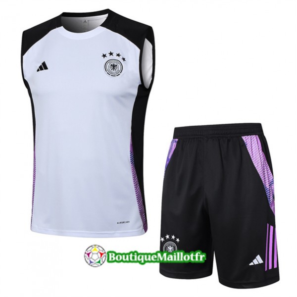 Maillot Kit Entraînement Allemagne Debardeur 2024 2025 Blanc