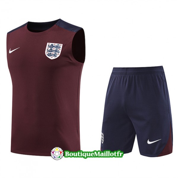 Maillot Kit Entraînement Angleterre Debardeur 2024 2025 Brun