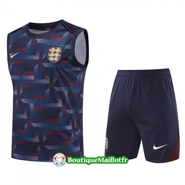 Maillot Kit Entraînement Angleterre Debardeur 2024 2025 Bleu Marine