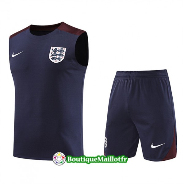 Maillot Kit Entraînement Angleterre Debardeur 2024 2025 Bleu Marine