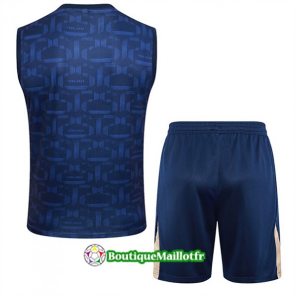 Maillot Kit Entraînement Barcelone Debardeur 2024 2025 Bleu Marine