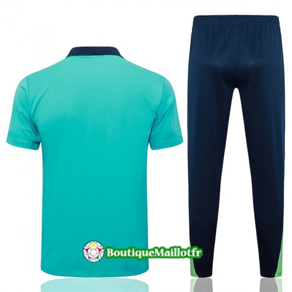 Maillot Kit Entraînement Bresil Polo Training 2024 2025 Bleu Ciel