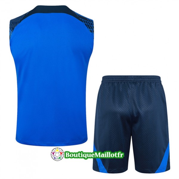 Maillot Kit Entraînement France Debardeur 2024 2025 Bleu Ciel