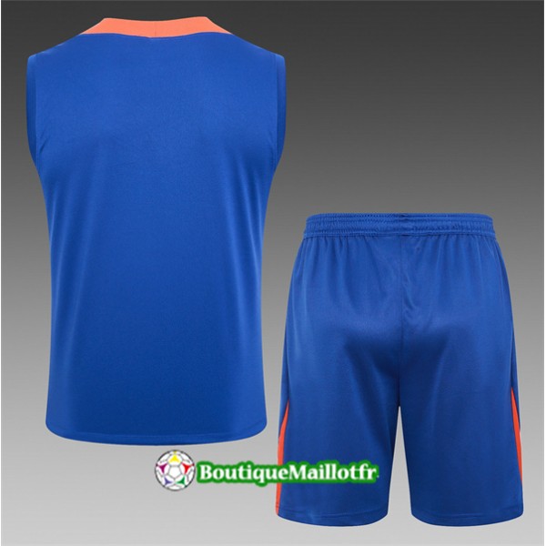 Maillot Kit Entraînement Pays Bas Debardeur 2024 2025 Bleu