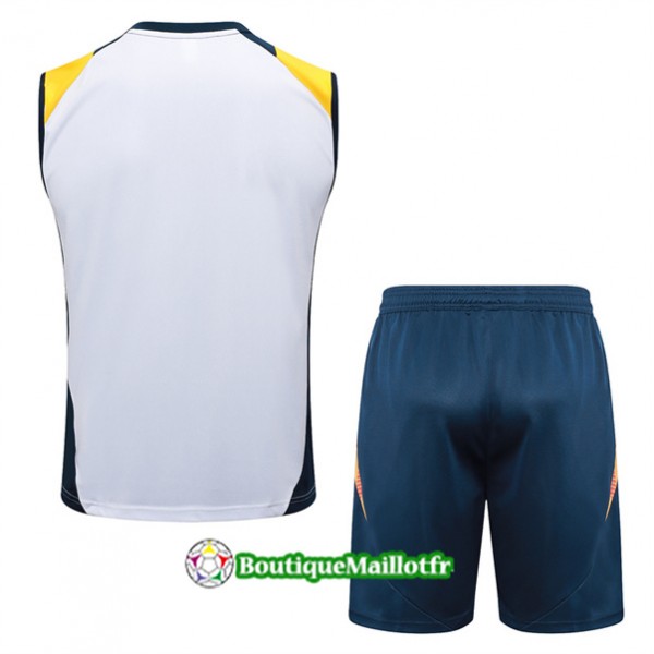 Maillot Kit Entraînement Real Madrid Debardeur 2024 2025 Blanc