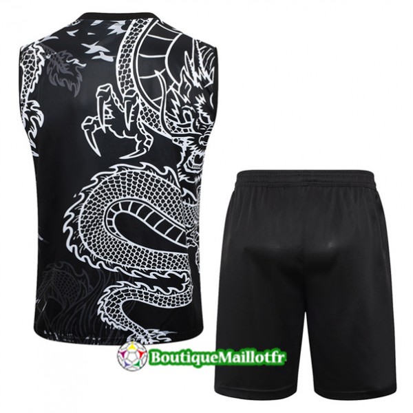 Maillot Kit Entraînement Real Madrid Debardeur 2024 2025 Noir