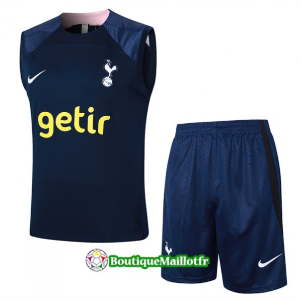 Maillot Kit Entraînement Tottenham Hotspur Debardeur 2024 2025 Bleu Marine