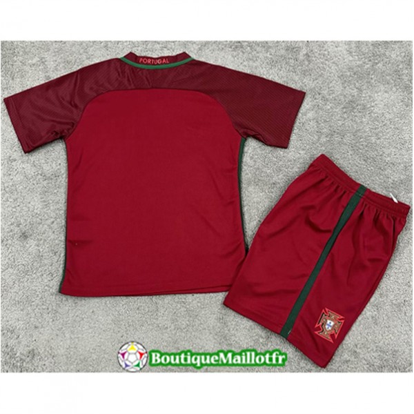 Maillot Portugal Enfant Retro 2016 17 Domicile