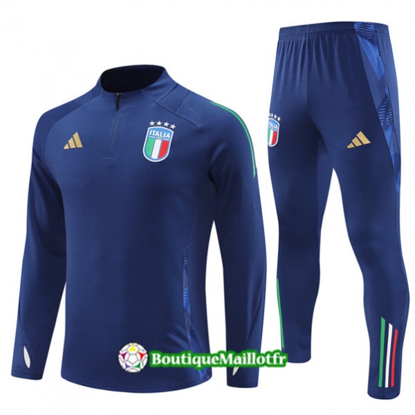 Survetement Italie Enfant 2024 2025 Bleu Marine