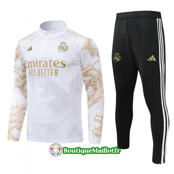 Survetement Real Madrid Enfant 2024 2025 Blanc