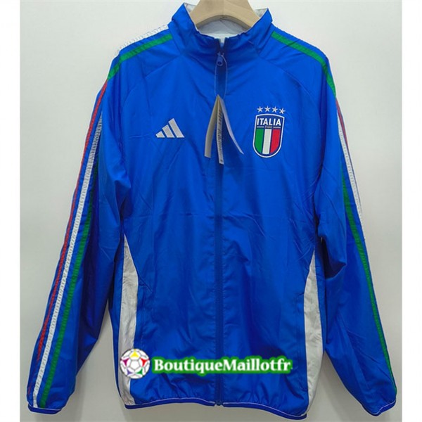 Veste Réversible Coupe Vent Italie 2024 2025 Bleu