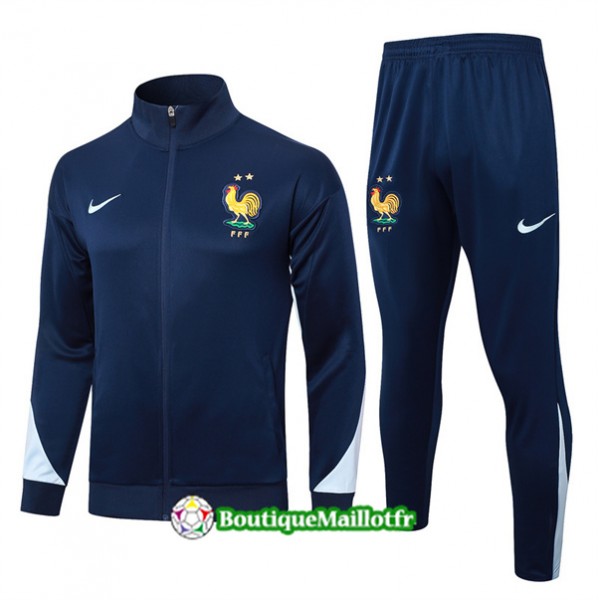 Veste Survetement France 2024 2025 Bleu Marine