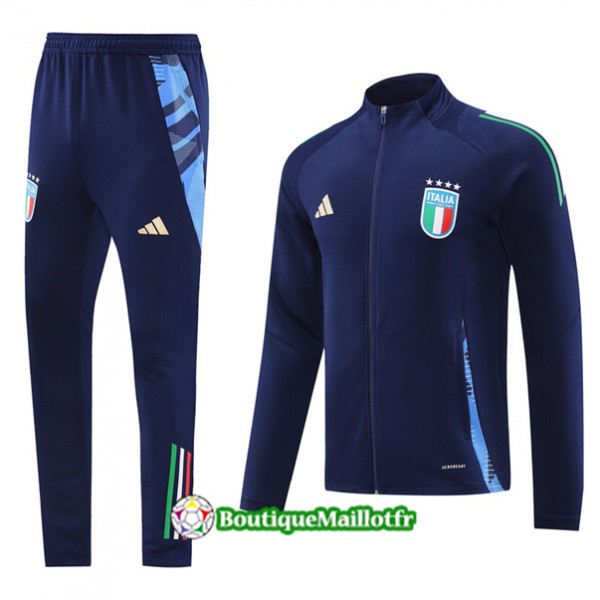 Veste Survetement Italie 2024 2025 Bleu Marine