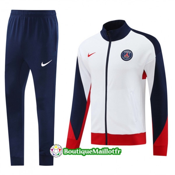 Veste Survetement Paris Psg 2024 2025 Blanc