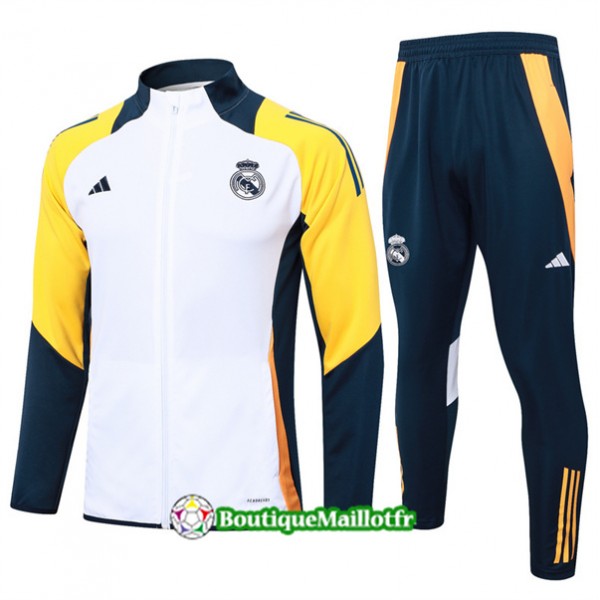 Veste Survetement Real Madrid 2024 2025 Blanc