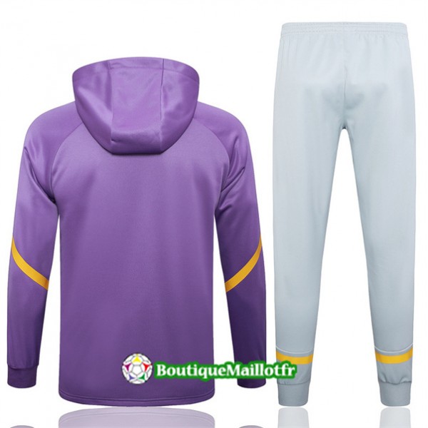 Veste Survetement Real Madrid 2024 2025 à Capuche Violet