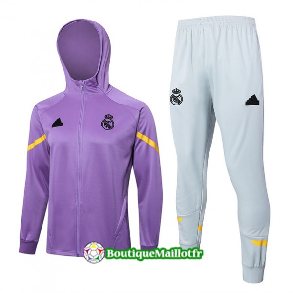 Veste Survetement Real Madrid 2024 2025 à Capuche...